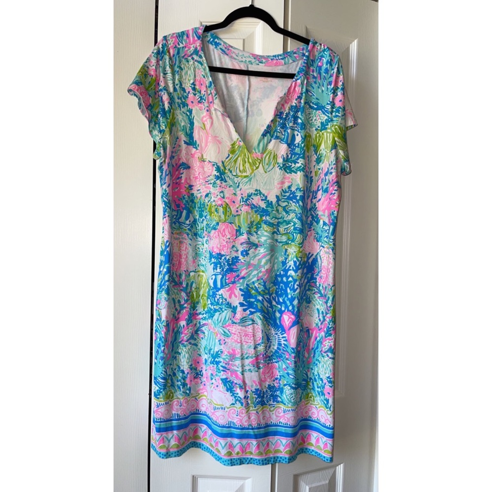 **SOLD** Lilly Pulitzer Sophiletta dress in MULTI FISHED MY WISH ENGINEERED
